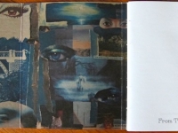 From Tiger To Prayer by Deborah Keenan, inside book cover with blue collage